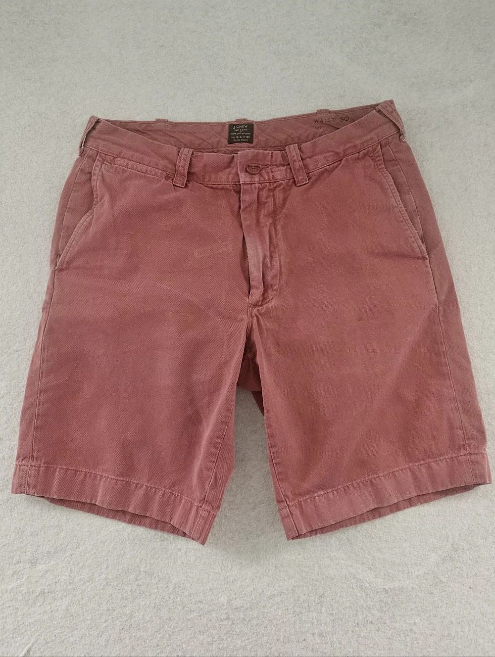 J. Crew Men's Flat Front Chino Shorts - Dusty Rose Size 30